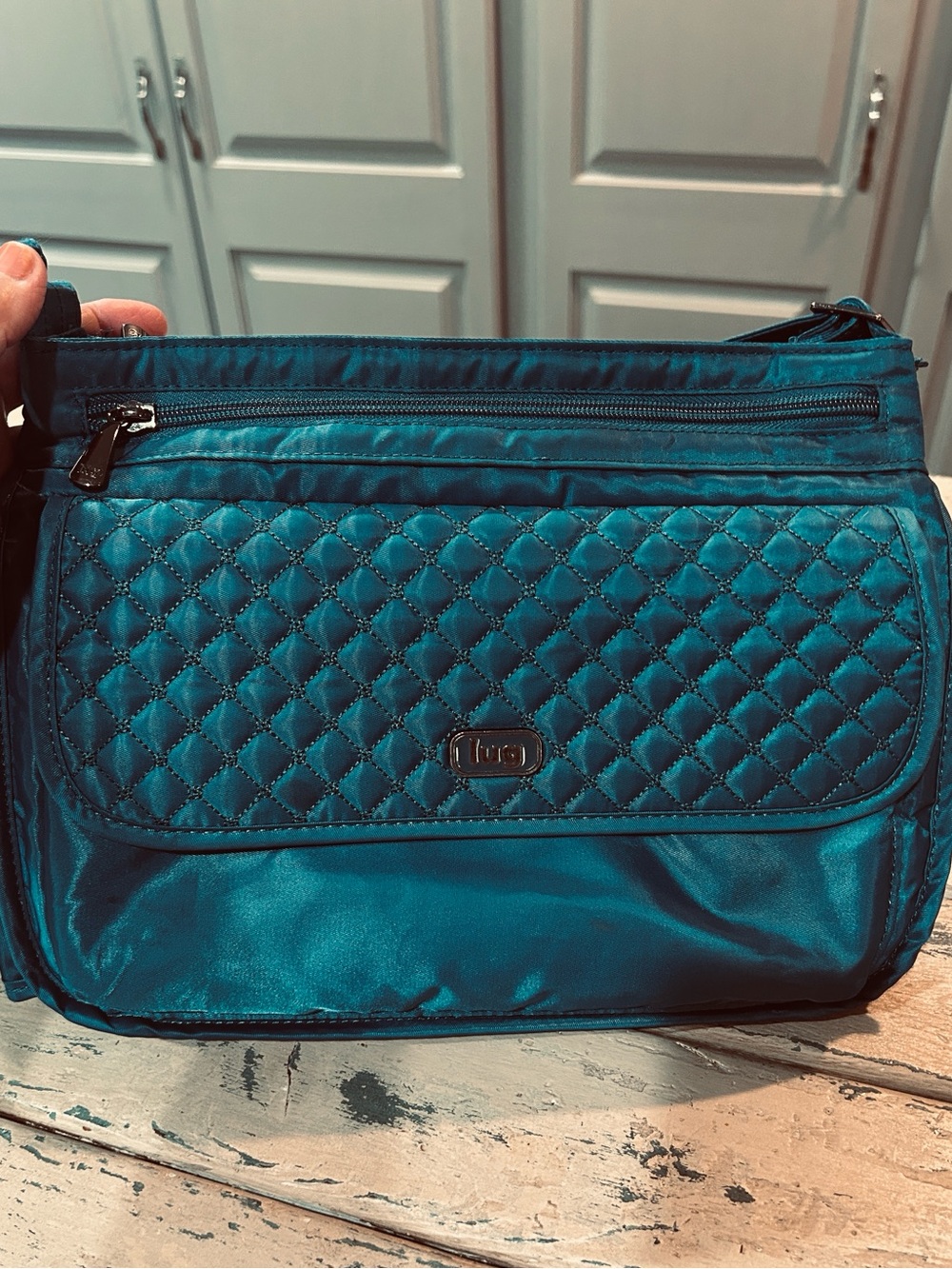 The Lug Swivel Convertible Crossbody Bag in Ocean Blue